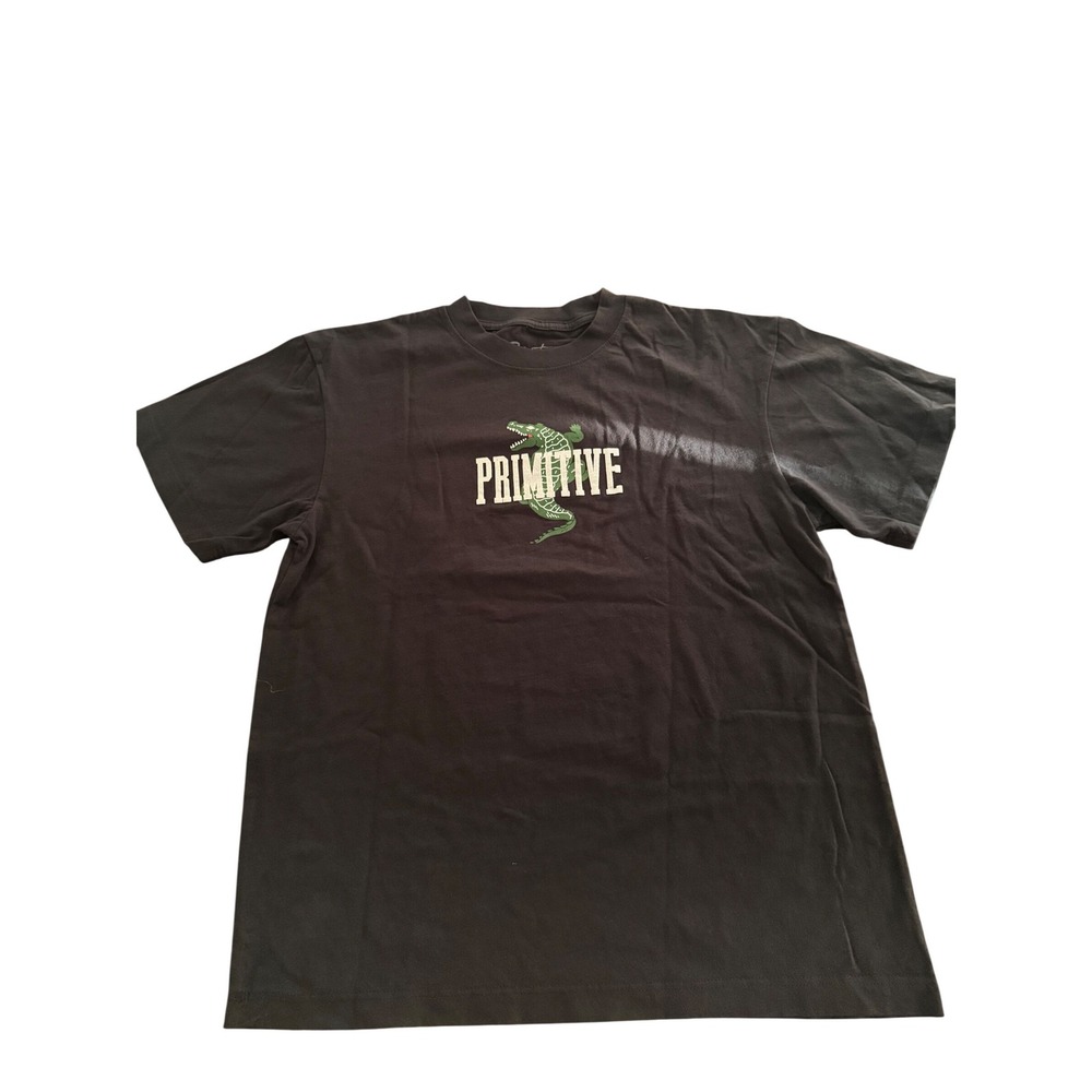 Primitive Skateboarding Mens Graphic T-Shirt Black Crocodile Logo Size M